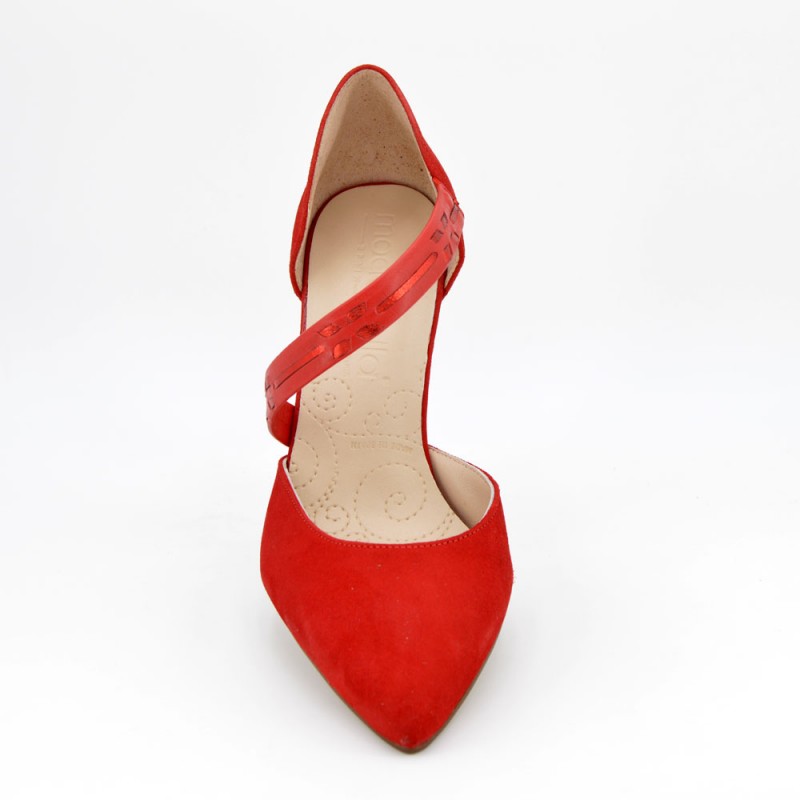 Comprar Zapatos Tacón Piel Rojo - Zapatos D'Garry