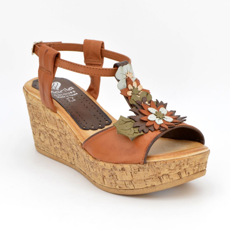 Comprar 544 - Marila Sandalia Cuña Piel multi online - Zapatos D'Garry