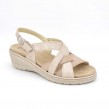 3254 - Suave Sandalia cuña piel Hielo 